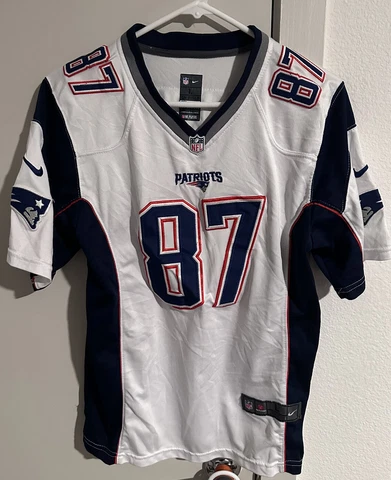 Nike On Field Rob Gronkowski #87 New England Patriots YOUTH Sewn Jersey Sz Large Cover