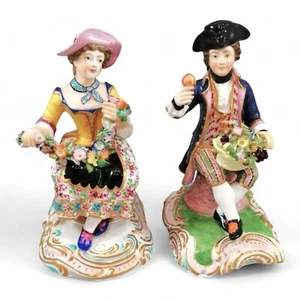 Antique Minton figurines of Gardeners with Flowers, c.1830.Very rare - Picture 1 of 22