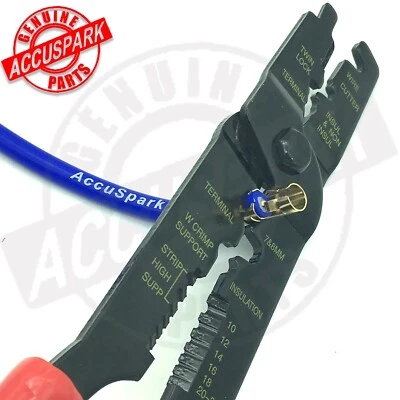 HT lead Crimping Tool Cable Cutter Electrical Wire Stripper Plier Crimper New - Image 1 of 4