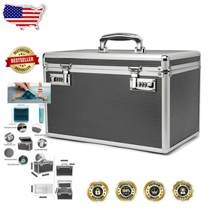 Large Lockable Medication Box - Portable Storage Organizer for Safety & Style - Picture 1 of 9