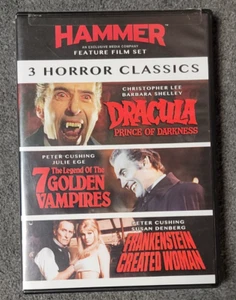 DVD Hammer 3 Horror Classics Feature Film Set - Picture 1 of 4