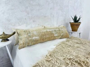 LONG BOLSTER PILLOW TURKISH RUG PILLOW LONG BED PILLOW LONG LUMBAR PILLOW DECOR - Picture 1 of 12