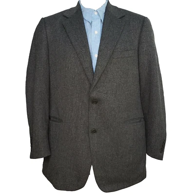 Blazer Brooks Brothers 42R Muesca Solapa Abrigo Deportivo Gris Ctr Ventilación Lana de Cordero Italia Foto 1 de 4