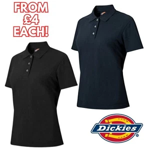 NEW Quality Dickies Ladies Women's Fitted Short Sleeve Polo Shirt - All Sizes - Picture 1 of 3