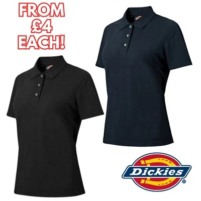 NEW Quality Dickies Ladies Women's Fitted Short Sleeve Polo Shirt - All Sizes