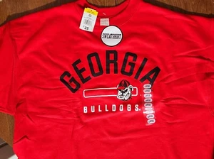 Georgia Bulldogs Sweatshirt Mens Red Graphic Print College Pullover - Picture 1 of 3