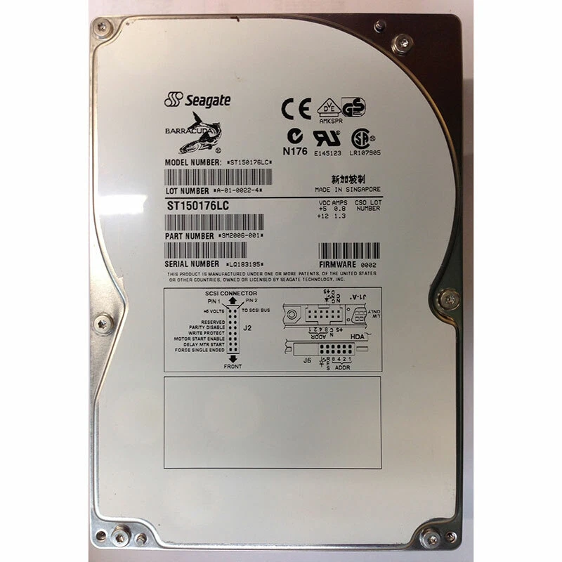 9M2006-001 - Seagate 50GB 7200 RPM SCSI 3.5" HDD Ultra 2 80 Pin - Image 1 of 1