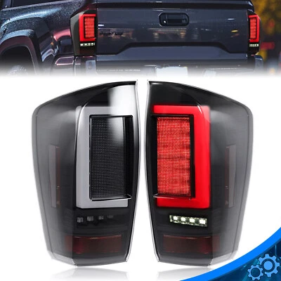 Luces traseras LED lámpara de freno secuencial para Toyota Tacoma 2016-2023 humo Foto 1 de 4