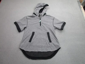 IVIVVA Sweater Girls 12 Gray Fleece Zip Short Sleeve Pullover Hoodie Sweatshirt - Picture 1 of 13