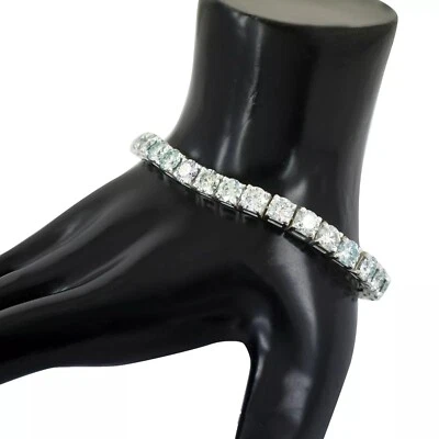 Certified 29.00 Ct 5 mm White Diamond Tennis Bracelet-Great Shine & Luster! - Image 1 of 4