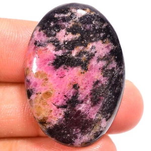 Natural Rhodonite Oval Shape Cabochon Loose Gemstone 47.5 Ct 33X23X5 mm GC-23459 - Picture 1 of 1