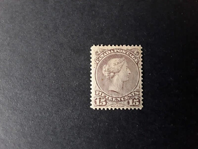 1874  Canada # 29(b), Queen Victoria, Large Queen, 15 cents, red lilac - Image 1 of 2