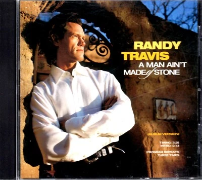 Randy Travis - A Man Ain't Made of Stone - PROMO CD Single Foto 1 de 2
