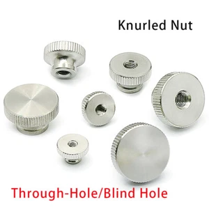 Tuercas de orificio pasante ciegas moleteadas de cabeza alta de acero inoxidable M2/2,5/3/4/5/6/8/10 - Imagen 1 de 3