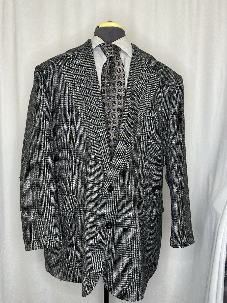 THE gallery haggar ヴィンテージメンズジャケット The Gallery by Haggar Men's 46R Vintage Brown Classic Formal