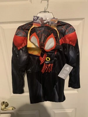 NUEVO CON ETIQUETAS Disney Store Marvel Spider-Man Conjunto de Disfraz Niño Talla M 7/8 Millas Morales Foto 1 de 4