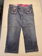 D&G Dolce&Gabbana Women's Jeans Size 28 Capri Cropped Denim Distressed