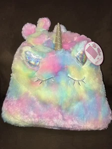 JUSTICE EINHORN DECKE & TRAGETASCHE SO WEICH PASTELL KUSCHELSPASS SUPER SÜSS!! - Bild 1 von 3