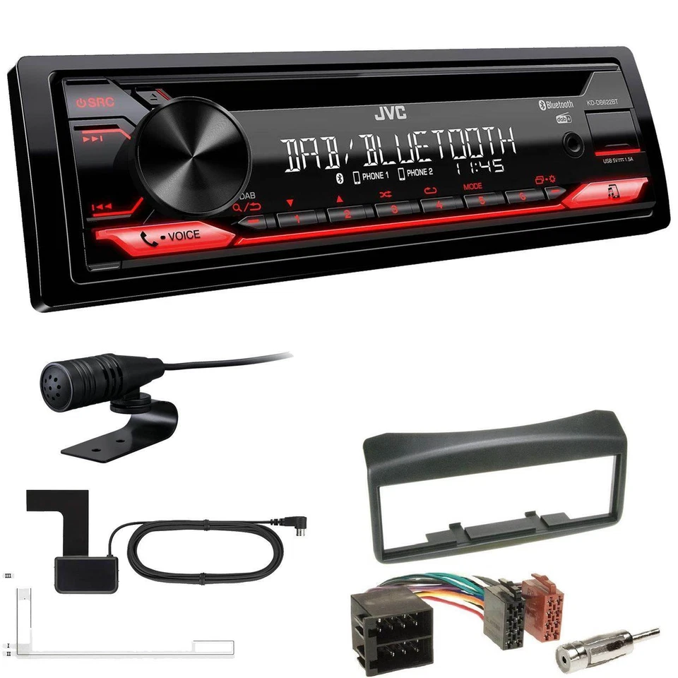 JVC KD-DB622BT DAB inkl Antenne Bluetooth Einbauset für Fiat Multipla 2006-2010 - Bild 1 von 4