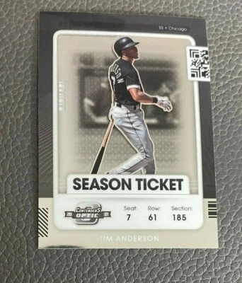 2021 Panini Contenders  Tim Anderson Season Ticket Silver Holo Optic - Image 1 of 2