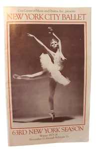 Playbill Vintage New York City Ballet Inverno Novembre 1975 Stagione Programma - Foto 1 di 6