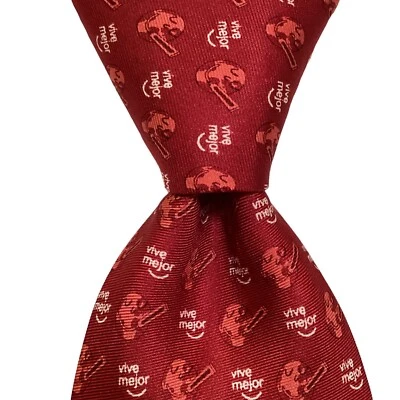 Corbata PINEDA COVALIN Para Hombre 100% Seda MÉXICO Lujo Geométrica COLGATE Roja Usada en Excelente Condición Foto 1 de 3