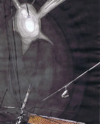 Ilustración tinta original decoración urbana Foto 1 de 2