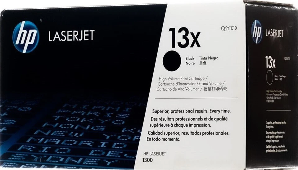 TONER ORIGINALE HP 13X NERO Q2613X NUOVO 4000 PAGINE LASERJET 1300 - Immagine 1 di 1