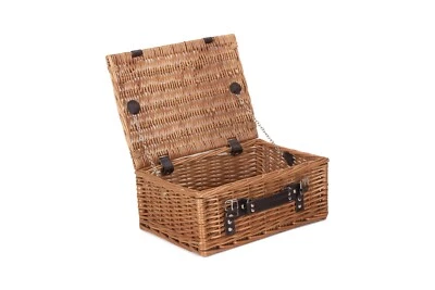 Double Steamed Willow Hamper Basket 14" - Image 1 of 4