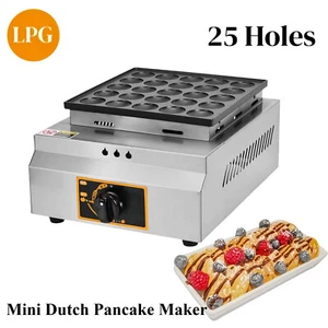 LPG Gas Nonstick Poffertjes Mini Dutch Pancake Maker Grill Baker Machine 25PCS - Picture 1 of 8