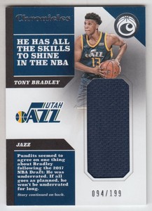 2017-18 Panini Chronicles Swatches #23 Tony Bradley /199