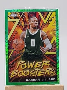2023-24 Topps Chrome Power Boosters Green Topps Refractor #PB-14 Damian Lillard - Imagen 1 de 2