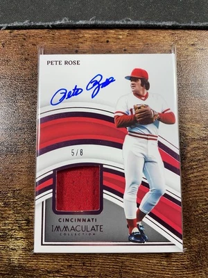 2023 Panini Immaculate #AM-PR Pete Rose Autographed Materials /8 Patch Auto - Image 1 of 2