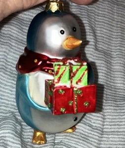 Antiguo Mundo Navidad Pingüino Adorno Vintage Vidrio Soplado - Imagen 1 de 4