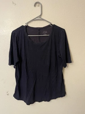 Camiseta Banana Republic Malibu Mujer Grande Negra Algodón Modal Vacay Foto 1 de 4