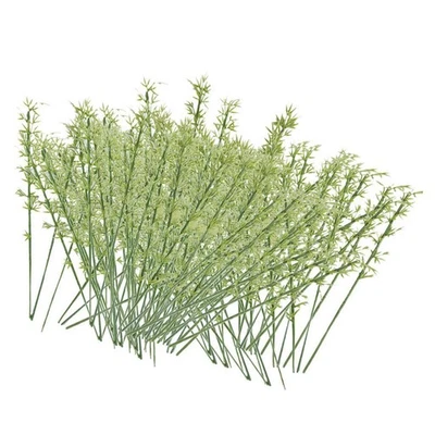 100pcs Arbres Modèle De Bambou En Plastique Vert échelle 1:75 - Photo 1/4