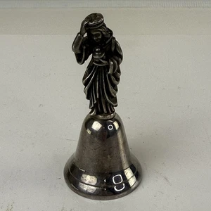 Christmas Reed & Barton 3 inch Silver Plated Nativity Bell Wise Men King w/ Gift - Picture 1 of 9
