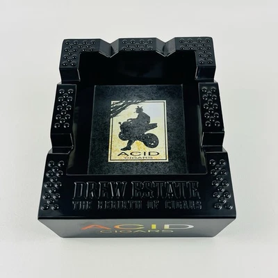 Cenicero Drew Estate ACID Cigars Bandeja de Cenizas de Melamina Negra Renacimiento Coleccionistas RARO Foto 1 de 4