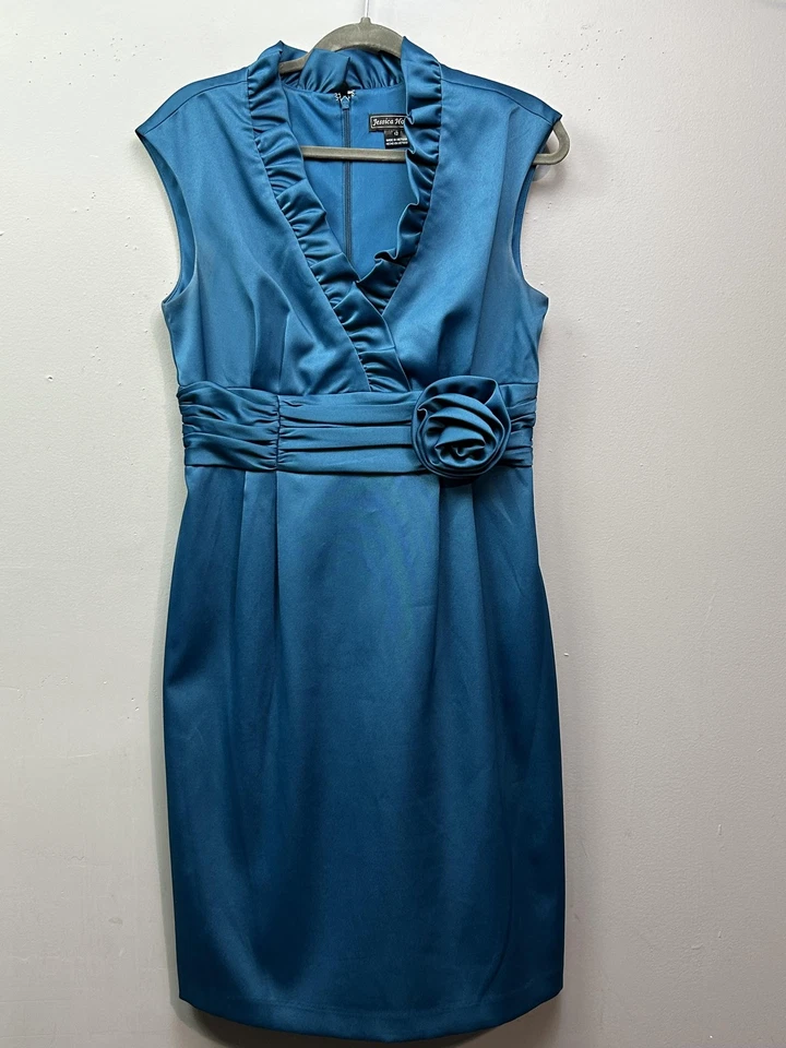 Vestido Jessica Howard Mujer 12 Sin Mangas Volantes Vaina Roseta Fiesta Formal Foto 1 de 4