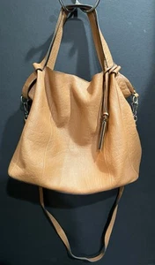Vince Camuto Alora Leather Handbag Hobo Purse Bag Lt Cognac India Crossbody - Picture 1 of 11