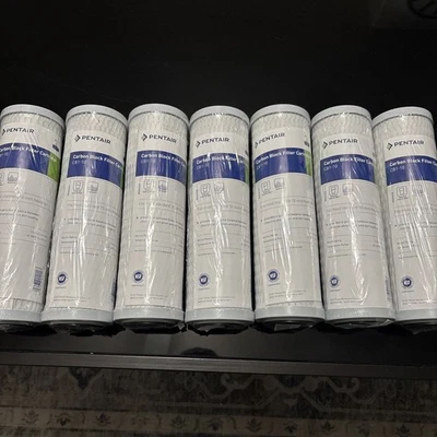 7 Pentair CBC-10 Carbon Water Filter, 10-Inch, Under Sink Carbon Block Filter - Image 1 of 3