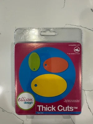 Ellison Design Thick Cuts Tags. Oval Scrapbooking Craft Art Journaling #22301 - Image 1 of 4