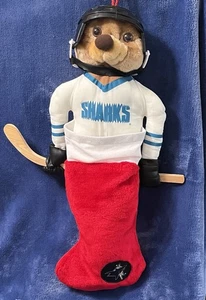 De colección NHL San Jose Sharks Oso de Peluche Medias de Navidad 1995 Vacaciones RARO NUEVO CON ETIQUETAS - Imagen 1 de 14