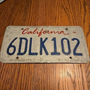 vecchia targa targa californiana usata così com'è. - Foto 1 di 4
