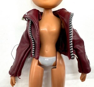 BRATZ DOLL LOT MGA CLOTHING GIRLS NITE OUT SASHA MAROON LEATHER JACKET - Picture 1 of 1