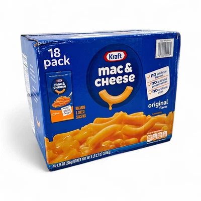 Cajas de cena originales Kraft de macarrones y queso, sabor original 7,5 oz - paquete de 18 Foto 1 de 3