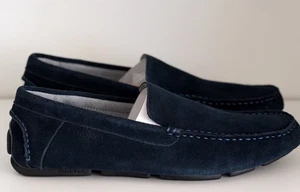 CK Calvin Klein Navy Dunkelblau Menton Wildleder Halbschuhe Mokassins Schuhe Herren 10 EU43 - Bild 1 von 5