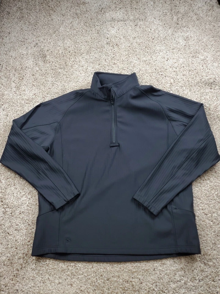 Tru-Spec Jacket Mens 2XL Black 24/7 Grid Fleece 1/4 Zip Tactical Long Sleeve - Image 1 of 4