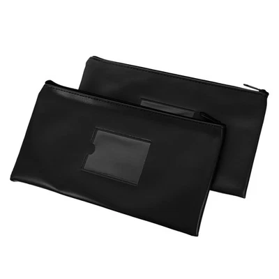 2 Pcs Receipt Storage Bag Blank Card Wallet Pouch Cash with Clear Window - image 1 of 4