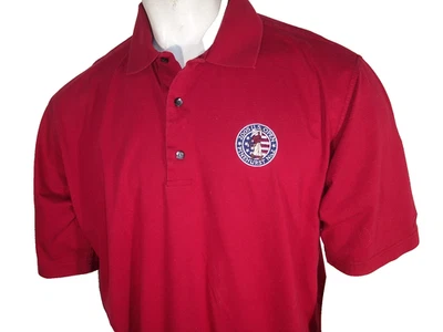 Nueva Camisa de Golf Slazenger Grande Roja Algodón Pinehurst 2005 USGA Open Putterboy Foto 1 de 4